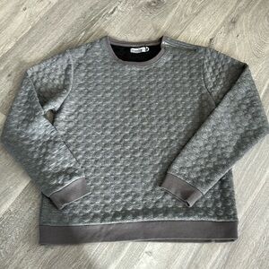 Gray Quilted Sweatshirt